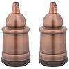 vidaXL Portalampade 2 pz Rosso Bronzo E27