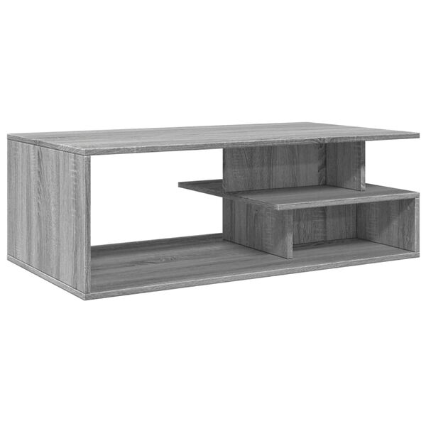 vidaXL Tavolino da Salotto Grigio Sonoma 102x55x35cm Legno Multistrato