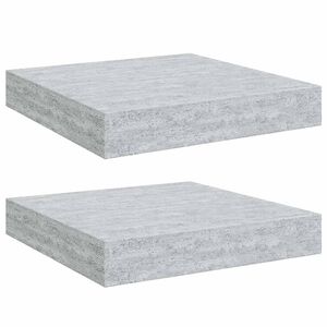 vidaXL Scaffali a Parete 2 pz Grigio Cemento 23x23,5x3,8 cm in MDF