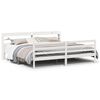 vidaXL Giroletto con Testiera senza Materasso Bianco 200x200 cm