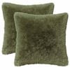vidaXL Cuscino con cuscino HEERLEN 6 pz Verde Fleece PV