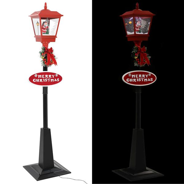vidaXL Lampione di Natale con Babbo Natale 180 cm LED