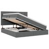 vidaXL Letto con contenitore e LED con led Grigio scuro 160 x 200 cm