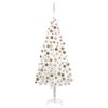 vidaXL Albero di Natale Preilluminato con Palline Bianco 210 cm