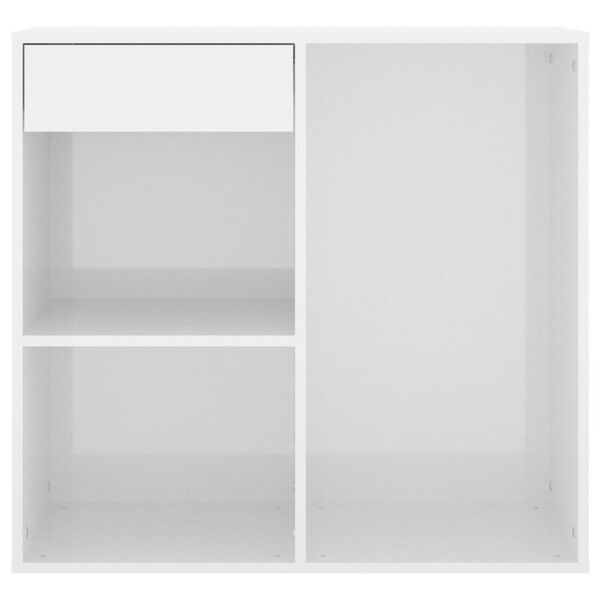 vidaXL Armadietto per Cosmetici Bianco Lucido 80x40x75 cm in Legno