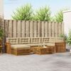 vidaXL Set di divani da esterno con cuscino 7 pcs Naturale e Beige