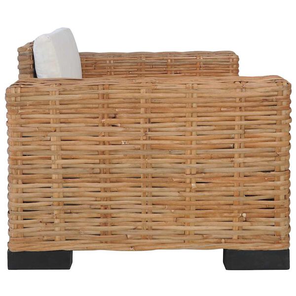 vidaXL Poltrona con Cuscini in Rattan Naturale