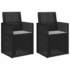 vidaXL Sedie da pranzo da giardino 2 pcs Antracite e Grigio chiaro PP