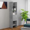 vidaXL Libreria Grigio Cemento 40x35x180 cm in Legno Multistrato