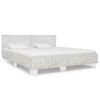 vidaXL Giroletto senza Materasso Grigio Naturale Vero Rattan 180x200cm