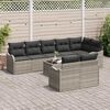 vidaXL Set Divano da Giardino 9 pcs Grigio chiaro Poly Rattan