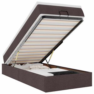 vidaXL Struttura Letto Pouf con Materasso 80x200 cm in Tessuto