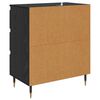 vidaXL Credenza Rovere Nero 60 x 35 x 70 cm Legno multistrato