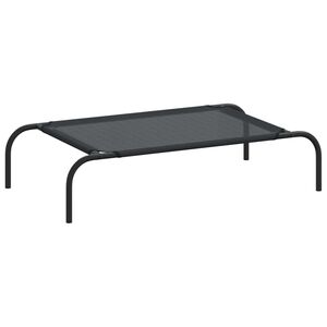 vidaXL Cuccia per Cani Rialzata Nera S in Textilene