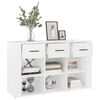 vidaXL Credenza Bianco Lucido 100x30x59,5 cm in Legno Multistrato