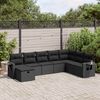 vidaXL Set Divani da Giardino con Cuscini 8 pz Nero in Polyrattan