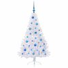 vidaXL Albero di Natale artificiale Bianco 150 cm PVC e Acciaio