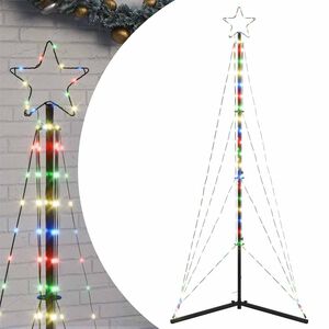 vidaXL Albero di Natale a LED 363 LED Colorato 182 cm