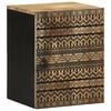 vidaXL Mobile Pensile da Bagno Nero 38x33,5x48 cm Legno Massello Mango