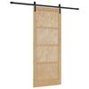 vidaXL Porta scorrevole Marrone 86 x 211 cm Pino massello