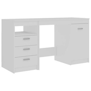 vidaXL Scrivania Bianca 140x50x76 cm in Legno Multistrato