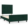 vidaXL Giroletto senza Materasso Verde Scuro 120x190 cm Velluto