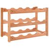 vidaXL Portabottiglie per 12 Bottiglie in Legno Massello di Noce