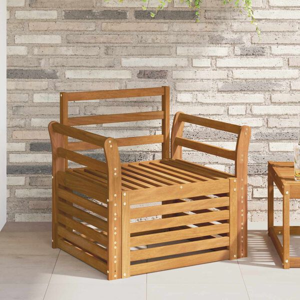 vidaXL Set di divani da esterno Naturale 75,5 x 63 x 73 cm
