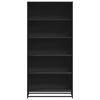 vidaXL Libreria Nera 80,5x35x170,5 cm in Truciolato
