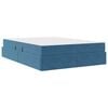 vidaXL Letto con contenitore e materasso Blu Scuro 140 x 200 cm