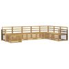 vidaXL Set di divani da esterno 8 pcs Bianco 306 x 187,5 x 73 cm