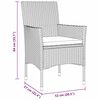 vidaXL Set da Pranzo per Giardino con cuscino 7 pcs Marrone polyrattan