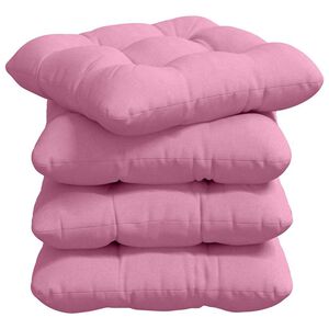 vidaXL Cuscini per Seduta 4 pz Tessuto Rosa 40 x 40 x 12 cm