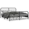 vidaXL Giroletto con Testiera e Pediera Metallo Nero 183x213 cm