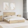 vidaXL Letto con Contenitore con testiera Rovere Sonoma 160 x 200 cm