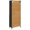 vidaXL Credenza Rovere Nero 69,5 x 34 x 180 cm Legno multistrato