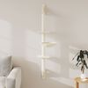 vidaXL Albero per Gatti con Tiragraffi a Parete Crema 142,5 cm