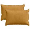 vidaXL Federa 2 pz HOUTEN Giallo 30 x 50 cm corduroy