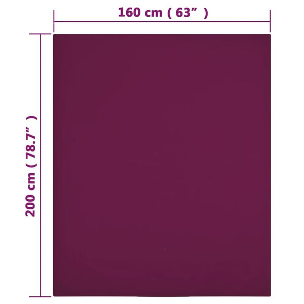 vidaXL Lenzuolo con Angoli Jersey Bord&ograve; 160x200 cm Cotone