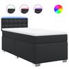 vidaXL Giroletto a Molle con Materasso Nero 80x200 cm in Similpelle