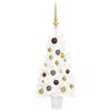 vidaXL Albero di Natale Preilluminato con Palline Bianco 90 cm