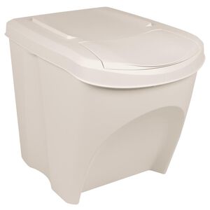 vidaXL Contenitori Impilabili per Rifiuti 3pz Bianco 75L Polipropilene