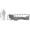 vidaXL Divano da Giardino con Cuscini in Polyrattan Beige