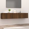 vidaXL Mobili TV 2 pz Rovere Marrone 80x30x30cm Legno Multistrato