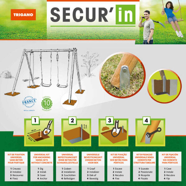 TRIGANO Kit di Ancoraggio per Altalena Secur'in J-900590