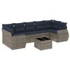 vidaXL Set Divani da Giardino 8 pz con Cuscini Grigio in Polyrattan