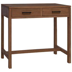 vidaXL Scrivania con Cassetti Naturale Legno di teak solido