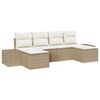 vidaXL Set Divano da Giardino 4 pz Beige e Crema polyrattan