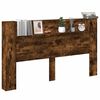 vidaXL Testata con Mobile e LED Quercia Affumicata Legno multistrato