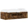 vidaXL Telaio del letto con storage con porta Rovere Fumo 80 x 200 cm